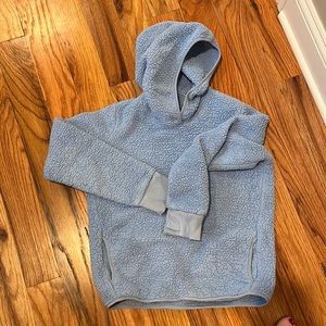 Athleta girl blue Sherpa hoodie